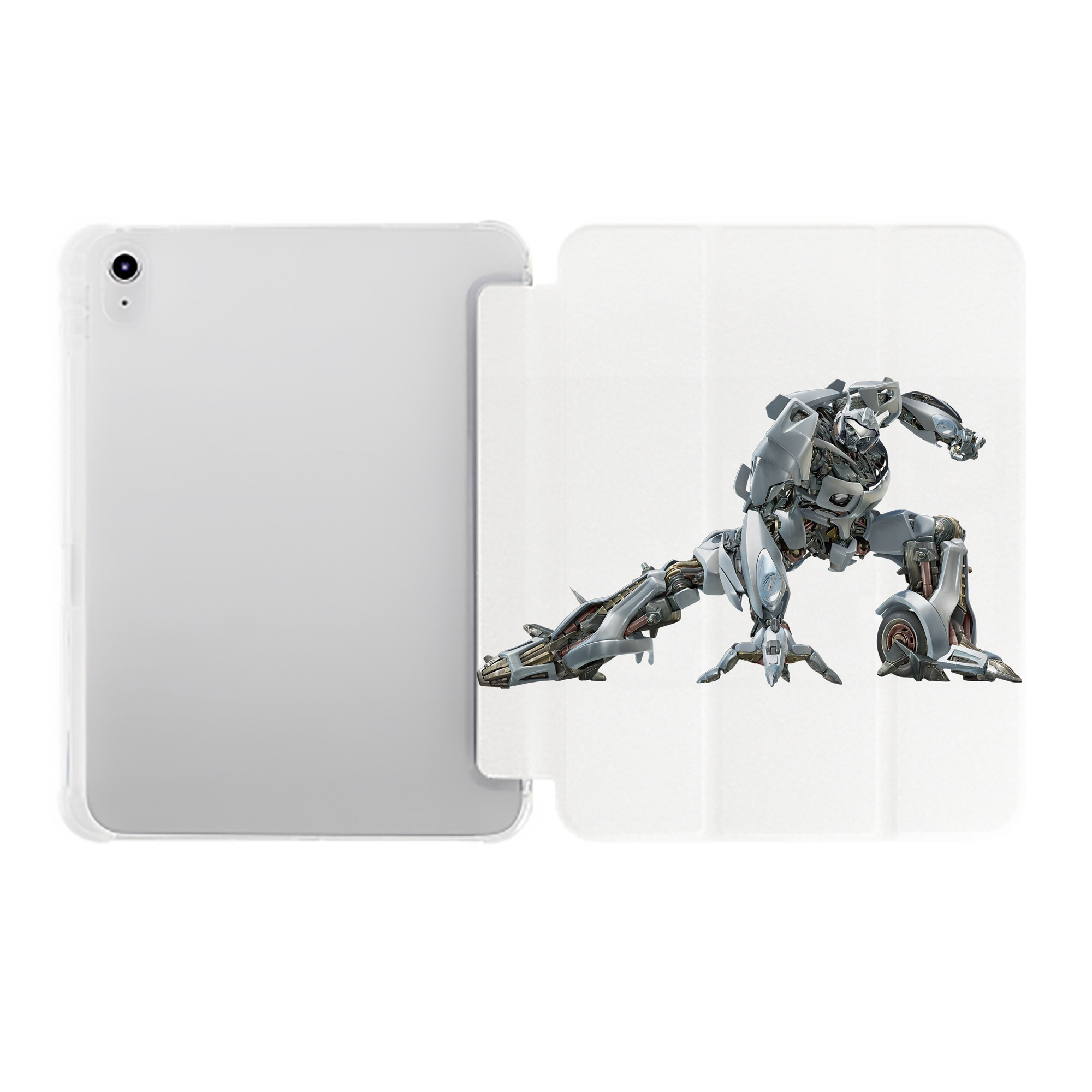 （画像用） Transformers トランスフォーマー IPad ケース ペン収納付き 三つ折りスタンド PUレザー×シリコン 対応機種9.5/10.5/10.9インチ